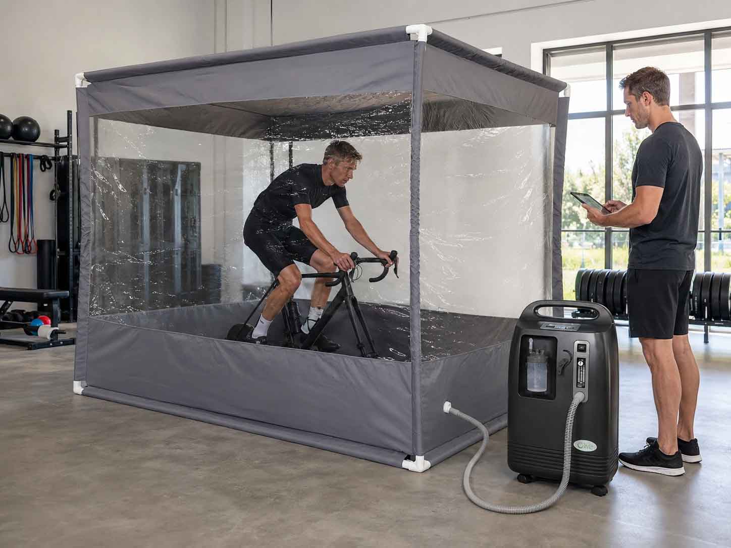 Olive hypoxic generator for altitude training