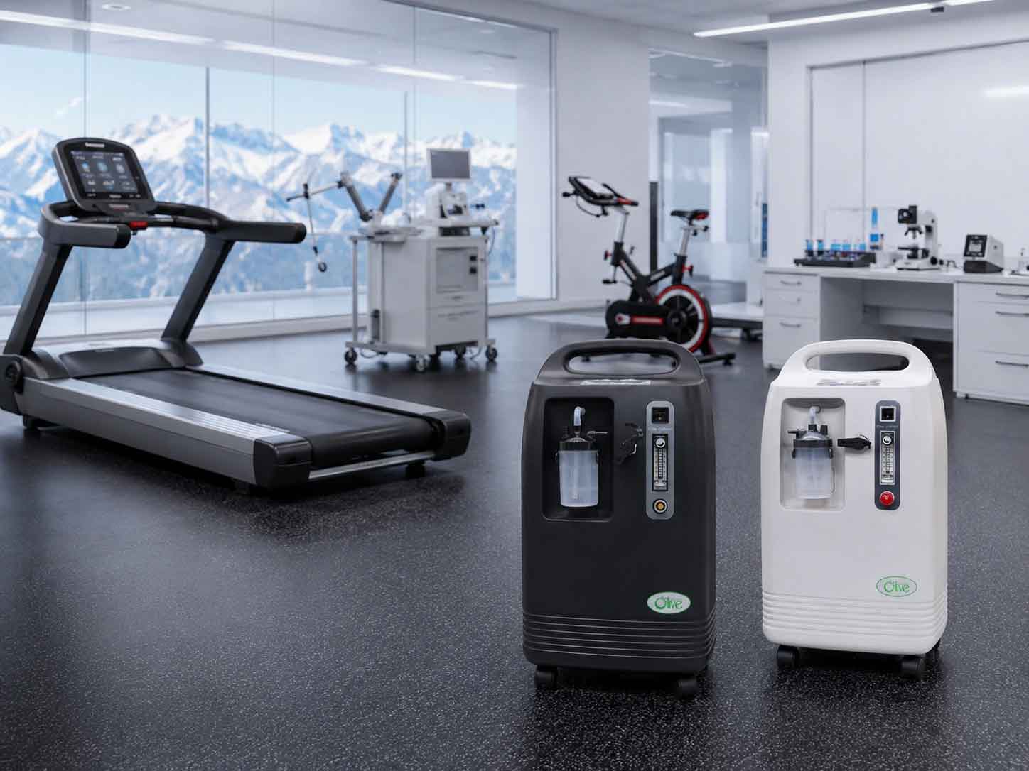 Hypoxic generators installed in a sports recovery facility