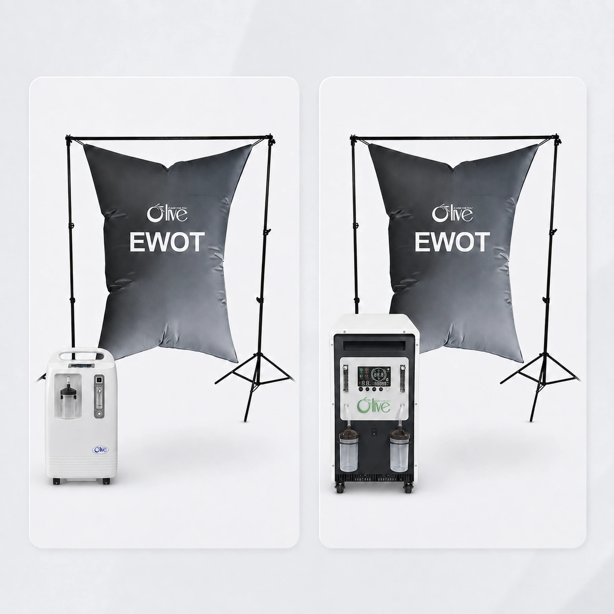 EWOT oxygen exercise systems with reservoir bags